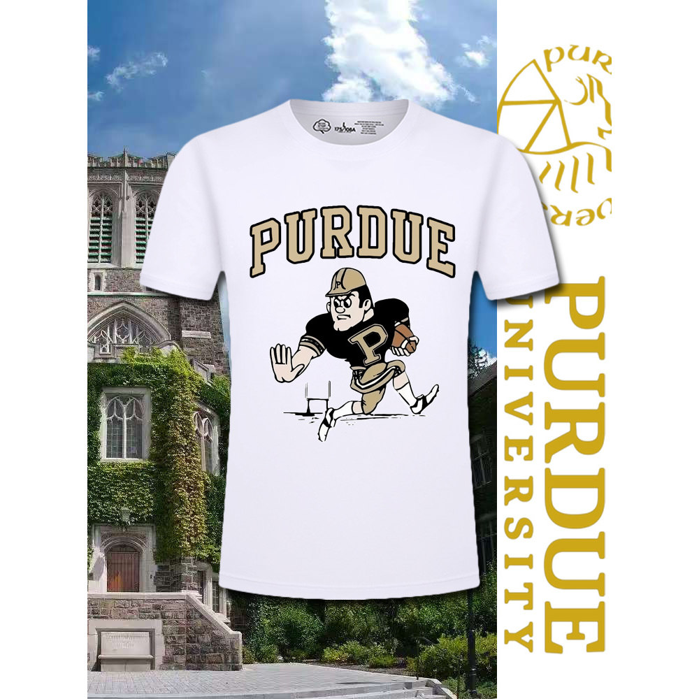 美国名校普渡大学Purdue纪念印花短袖t恤男女学生聚会半袖上衣夏