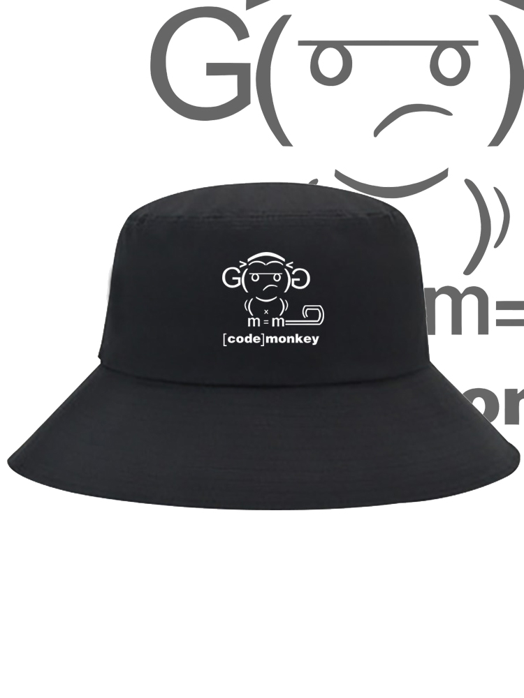 极客Github谷歌程序员IT码农印花渔夫帽代码男女遮阳百搭出游盆帽