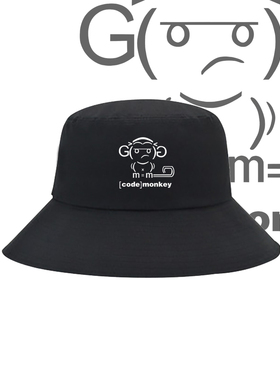 极客Github谷歌程序员IT码农印花渔夫帽代码男女遮阳百搭出游盆帽