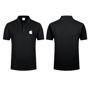 APPLE苹果标志短袖T恤专卖店男女工作服营销活动服定制纪念POLO衫