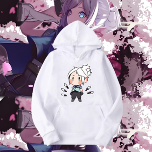 无畏契约瓦罗兰JETT游戏周边卡通印花连帽卫衣男女二次元宽松上衣