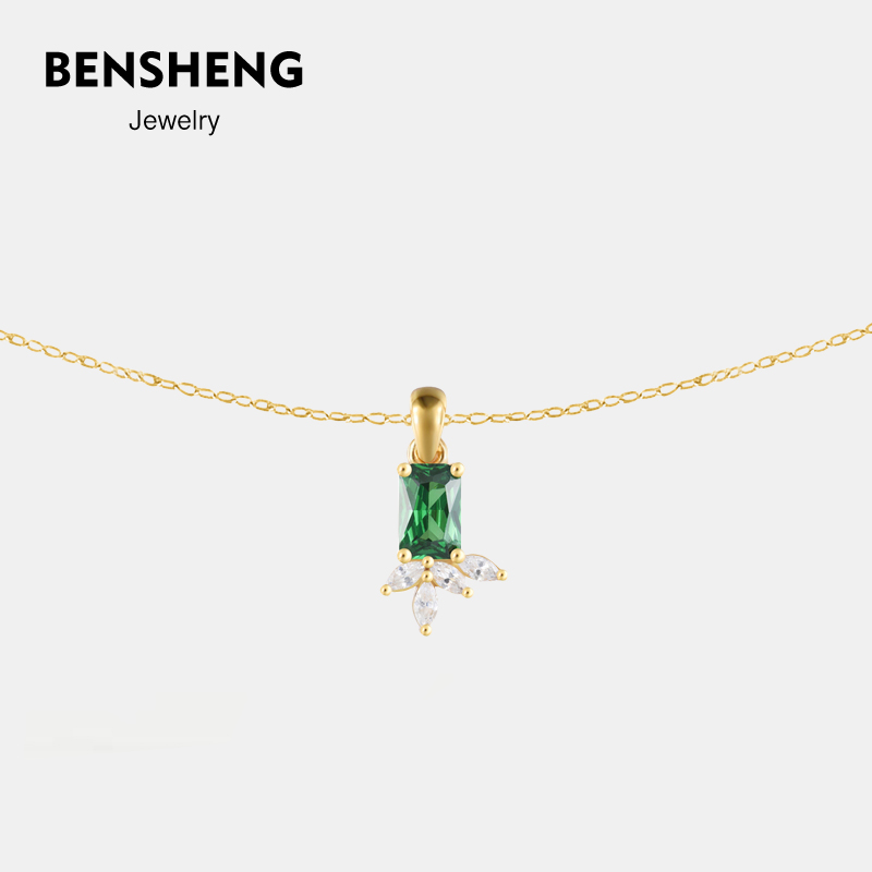 BENSHENG冰凝方糖项链女