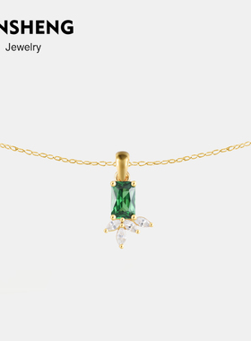 BENSHENG冰凝方糖项链女锁骨链shining简约法式轻奢小众设计饰品