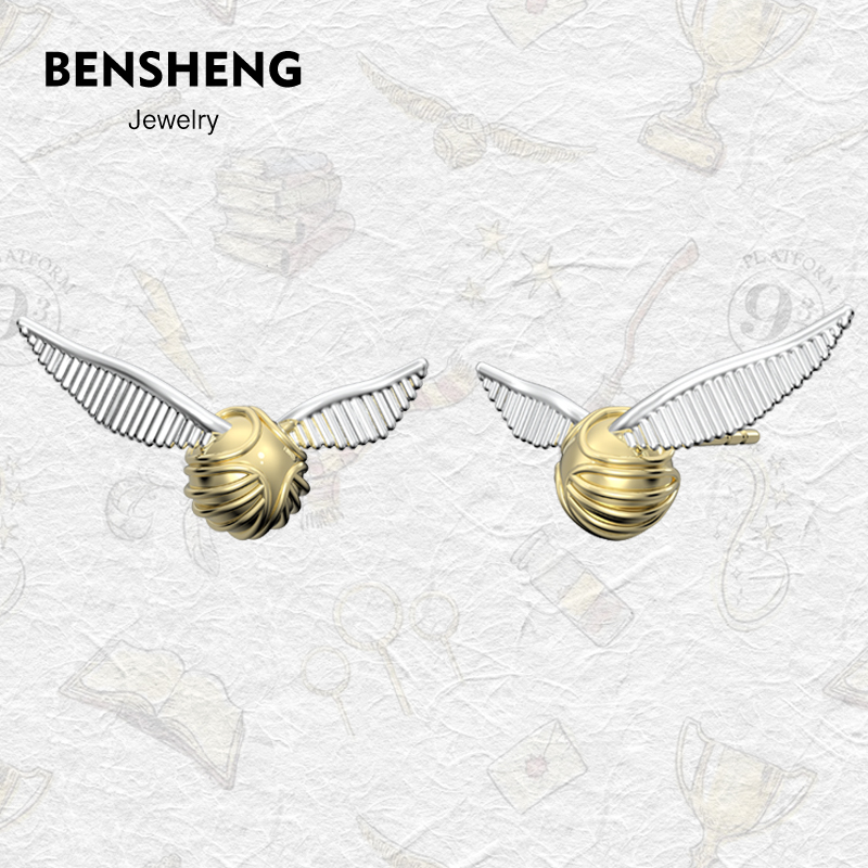 BENSHENG魔法金色飞贼耳钉