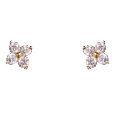 BENSHENG925迷你四叶草耳钉