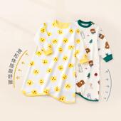 婴儿睡袋长袖 防踢被睡裙宝宝睡袍婴儿连体衣家居服睡衣2023年春款