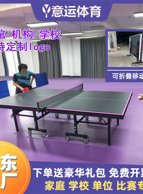 巴黎同款家用可折叠式标准室内乒乓球桌可移动式比赛专用兵乓球台