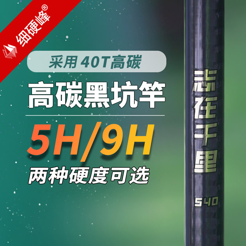 志在千里黑坑鱼竿5H9H40T高碳钓竿偷驴飞磕飞抄罗非战斗杆