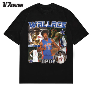 V7SEVEN原创本华莱士重磅流行圆领数码直喷印花T恤长袖短袖