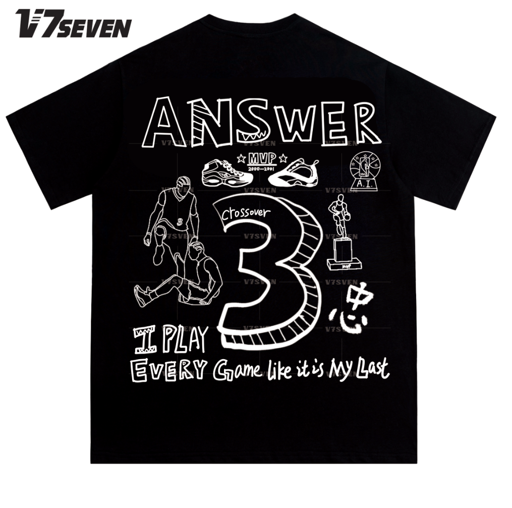 手绘直喷印花球衣圆领