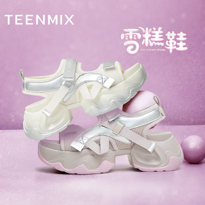 天美意老爹运动厚底凉鞋女外穿沙滩休闲凉鞋子夏新款KD028BL4,女鞋,休闲凉鞋,淘宝优惠券,粉丝福利购,淘宝优惠卷