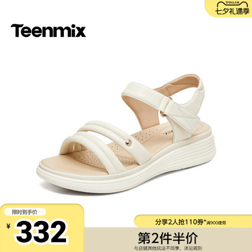 天美意2026夏新款商场同款舒适露趾日常外穿女休闲凉鞋BK972BL6