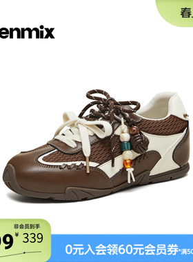 天美意2026春新款商场同款休闲百搭复古德训鞋女休闲鞋BM831AM6