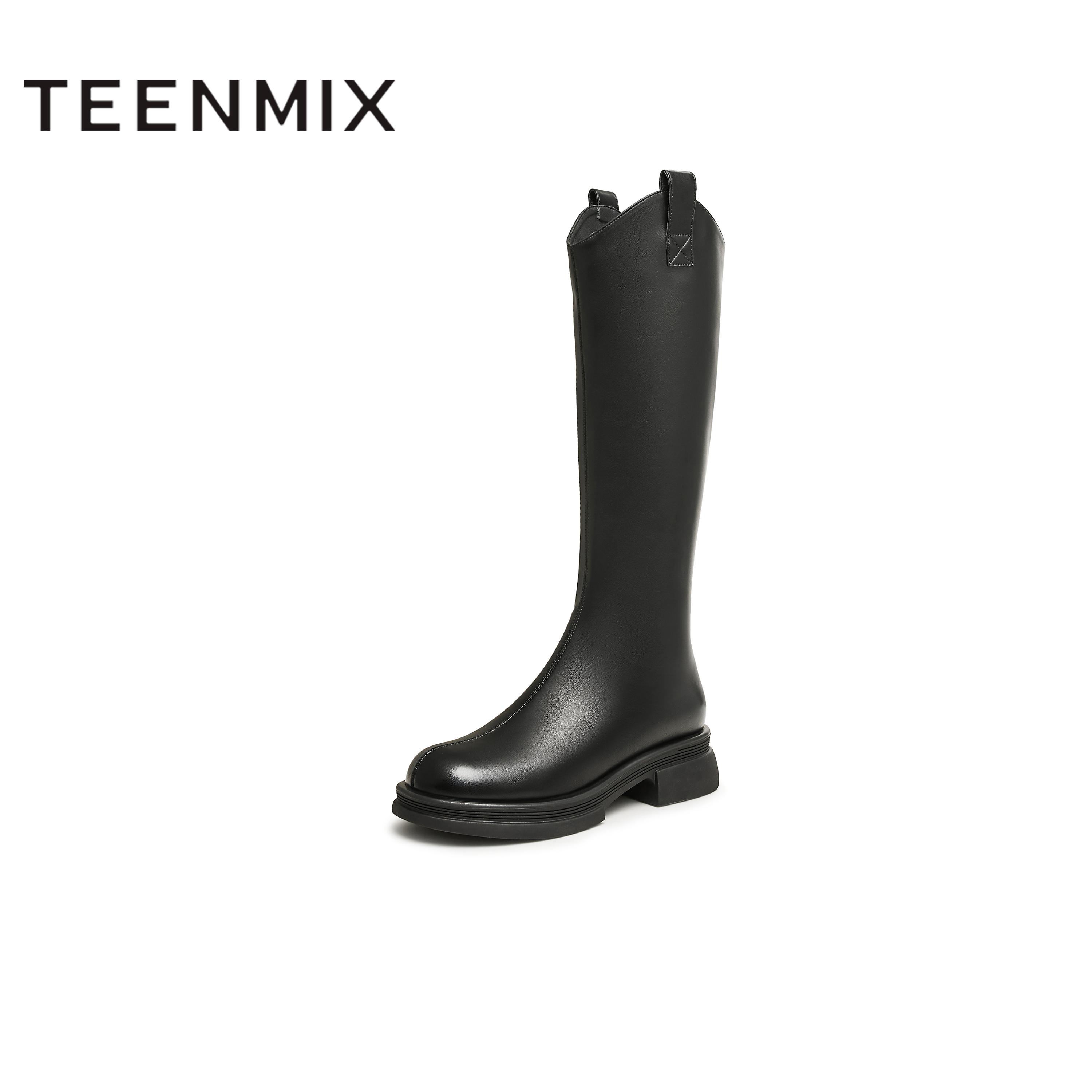 天美意2023冬新款商场同款气质优雅时装靴休闲女高筒靴BH641DG3