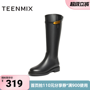 时髦百搭靴子时装 靴女长靴BH791DG3 商场同款 天美意冬新款