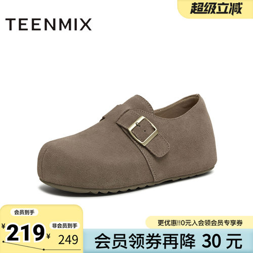 天美意春新款潮流休闲百搭复古户外度假女勃肯鞋KK076CM5