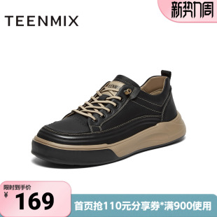 鞋 系带复古百搭男户外工装 3RU01CM4 商场同款 天美意春新款