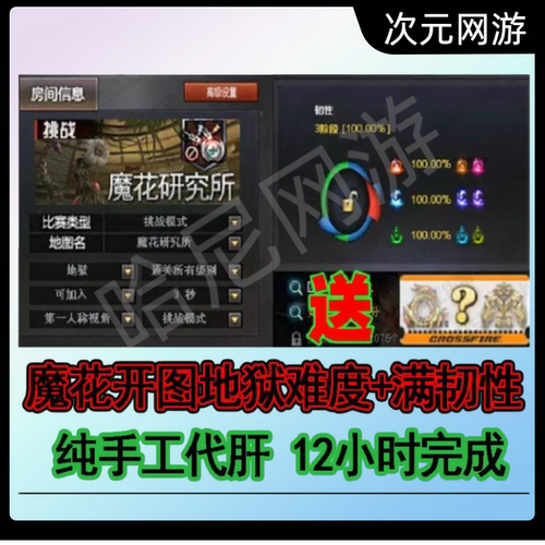 CF穿越火线魔花研究所满韧性代刷