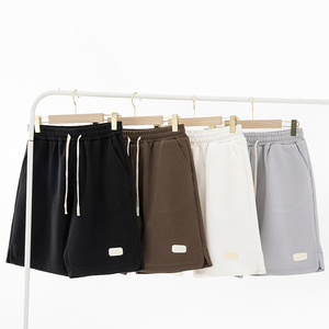 主推开叉韩版宽松纯色提花夏季运动直筒沙滩裤五分库K88p35，男装休闲裤，1203-1（原钱塘5012-1）