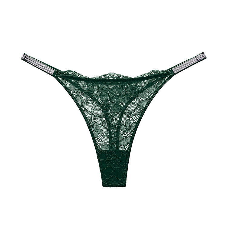 细带水钻欧美纯欲性感法式全蕾丝T裤女士比基尼内裤中低腰丁字裤,女士内衣/男士内衣/家居服,女丁字裤,淘宝优惠券,粉丝福利购,淘宝优惠卷