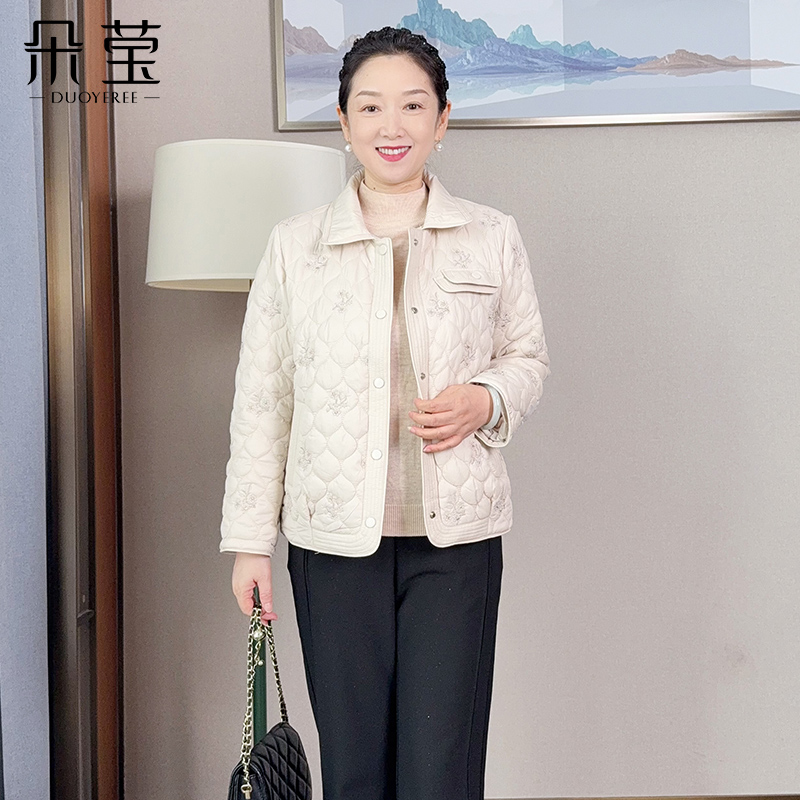 朵莹妈妈秋冬装新款棉服外套中年
