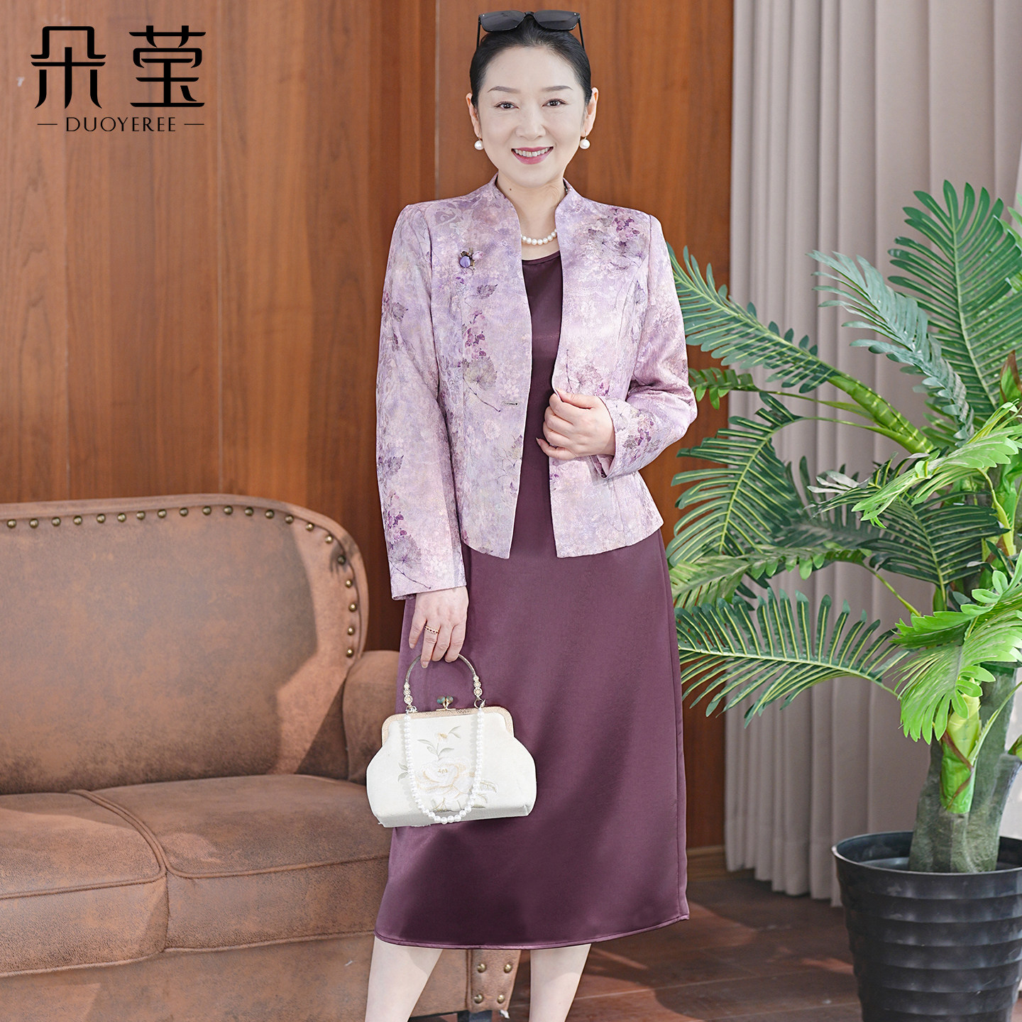 朵莹喜婆婆婚宴礼服连衣裙套装