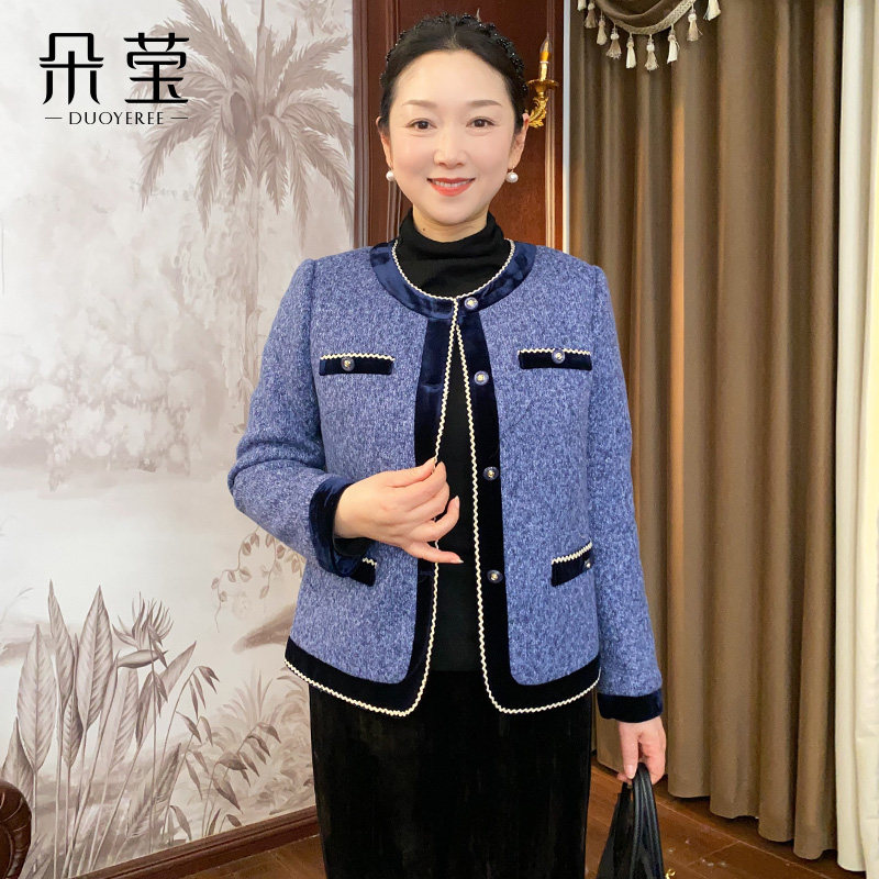 中老年妈妈春秋装气质小香风外套