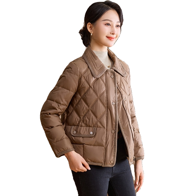妈妈秋冬羽绒棉服小个子短款外套