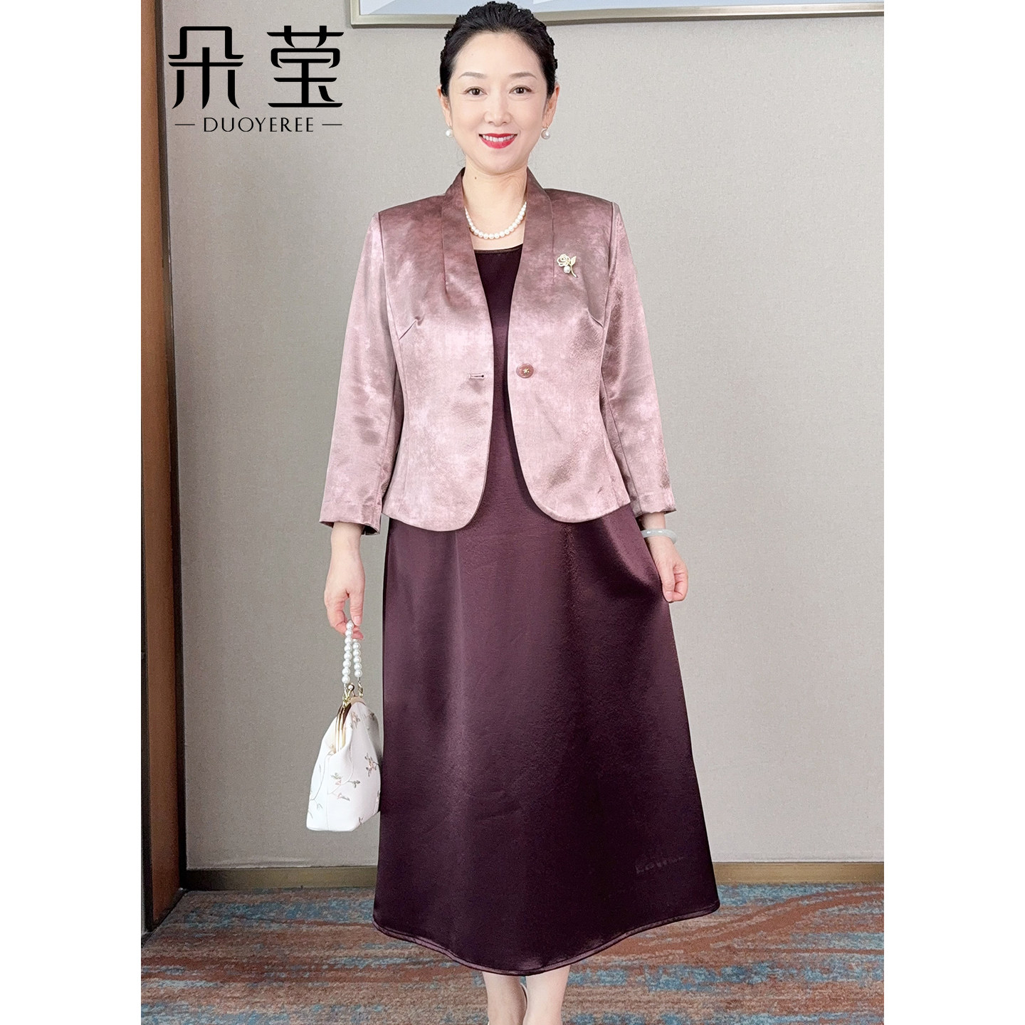 朵莹喜妈妈婚宴礼服连衣裙套装