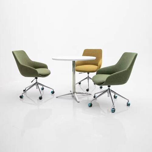 Modern Office Guest Chair可旋转会客椅售楼部4S洽谈区一桌两椅