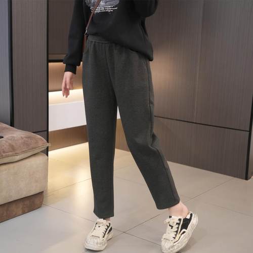 大码加绒保暖休闲哈伦裤闭眼入