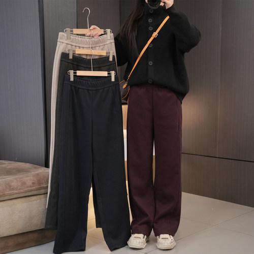 冬季必入加绒加厚高腰显瘦弯刀裤