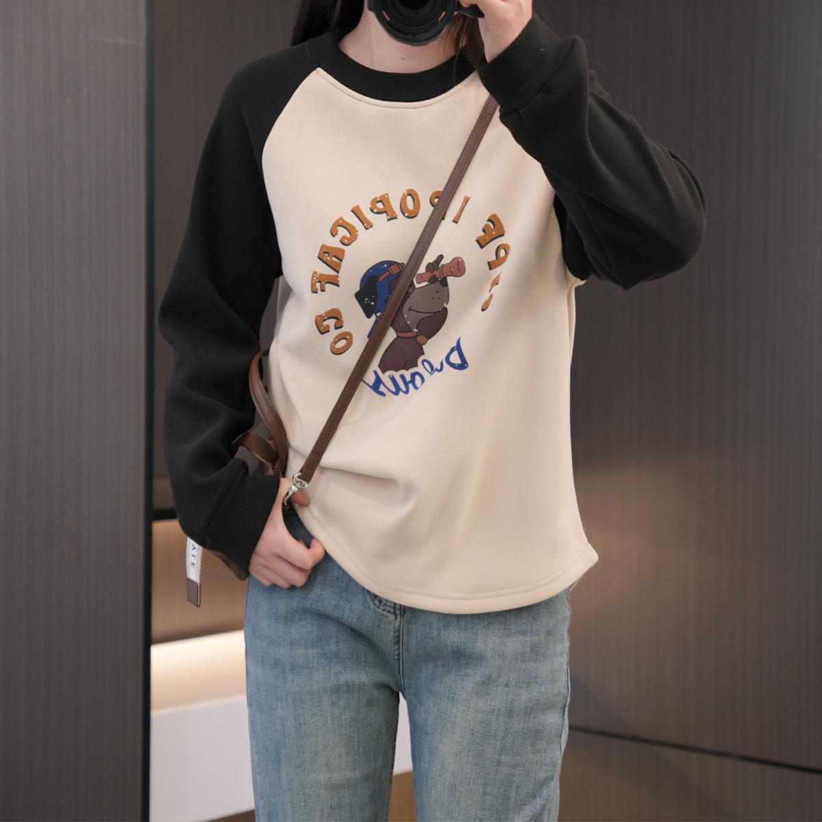 冬季必入加绒保暖亲肤大码卫衣