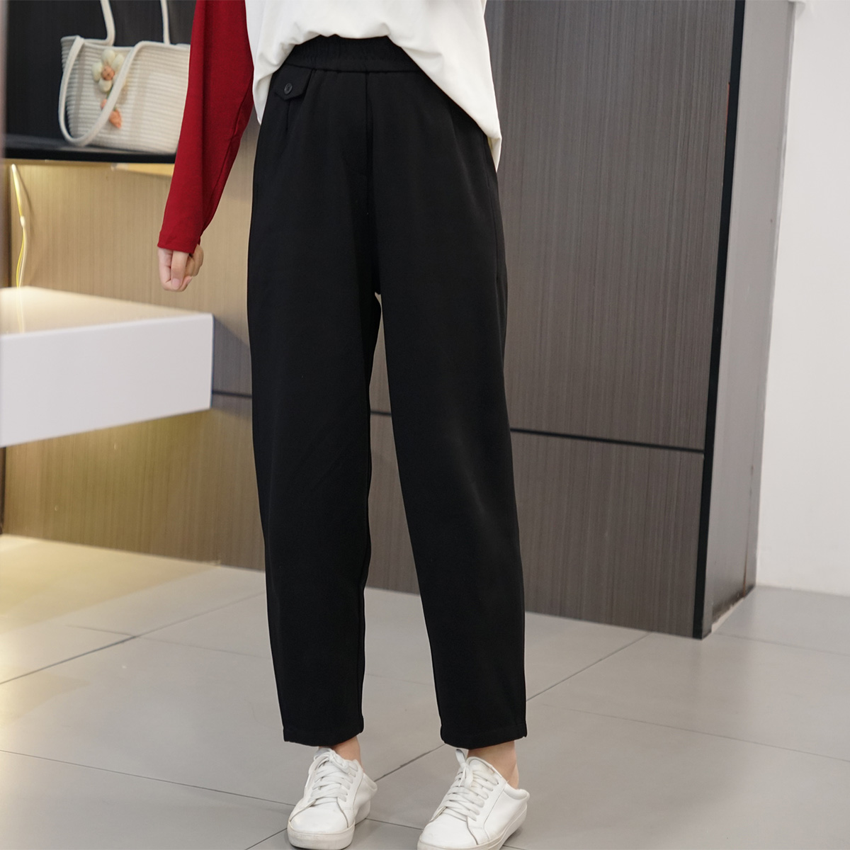 闭眼入巨显瘦松紧腰休闲哈伦裤