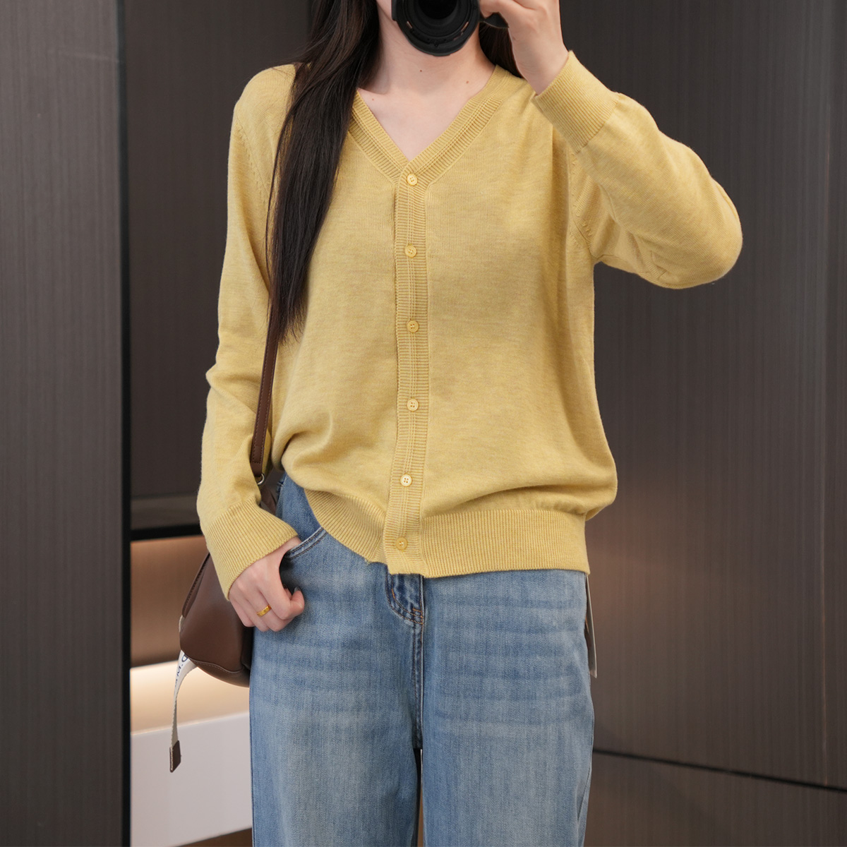 闭眼入高弹力简约大码开衫外套