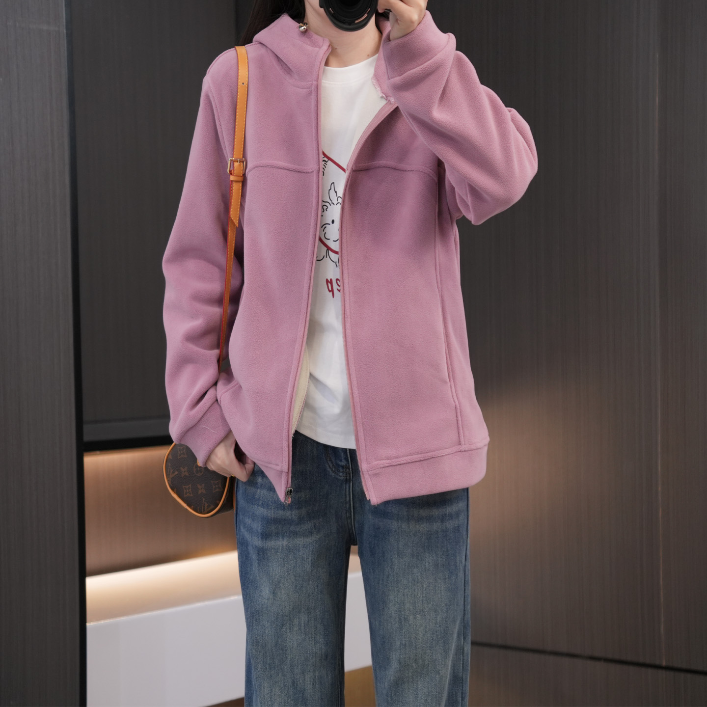 冬季必入加绒连帽休闲卫衣外套