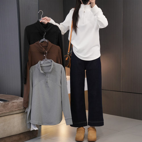 闭眼入加厚保暖磨毛休闲打底衫