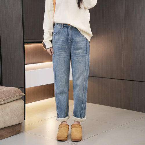 冬季必入加绒加厚高腰显瘦哈伦裤