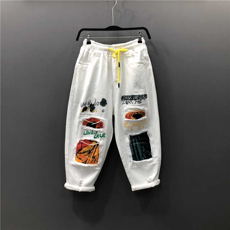 常规2023年夏季牛仔布哈伦裤八分