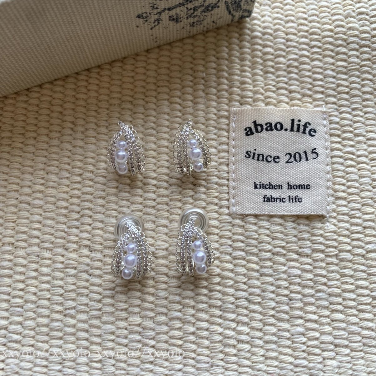 xxyolo/芭蕾迷梦 锆石珍珠女小众高级感轻奢优雅耳环耳夹