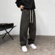 设计感痞帅保暖长裤 冬季 加绒休闲裤 百搭潮流日系复古时尚 韩版 男士