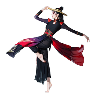 象王行舞蹈服装九州同舞蹈服剑舞服装中国风爵士舞蹈服装女侠客风