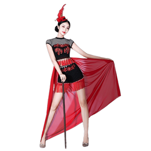ds领舞服女新款爵士服装女现代舞舞蹈服装女团啦啦队演出服女团风