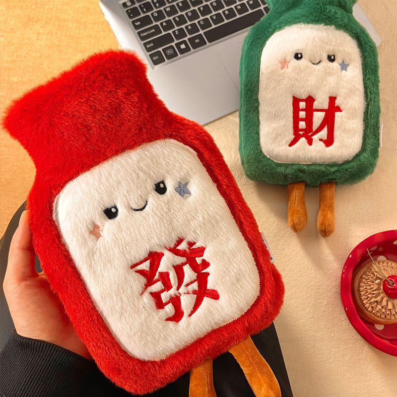 发财热水袋注水暖水袋防爆冬季痛经女生用暖被窝神器暖手宝暖宝宝