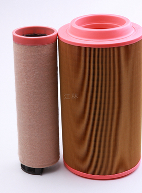 K2237空气滤芯适配空压机龙工150挖机复盛螺杆道依茨摊铺机滤清器