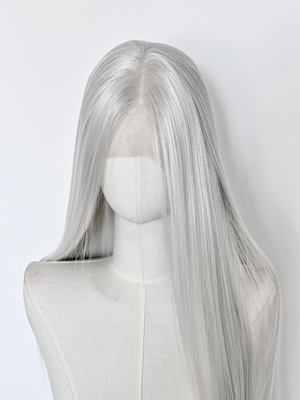 超自然银白色手钩仿真假发