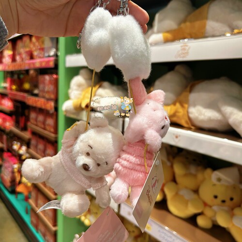 香港迪士尼云朵系列噗噗熊小猪皮杰毛绒挂件钥匙扣