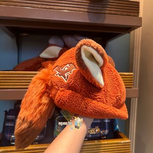 香港迪士尼疯狂动物城朱迪尾巴尼克耳朵造型冬季 毛绒帽