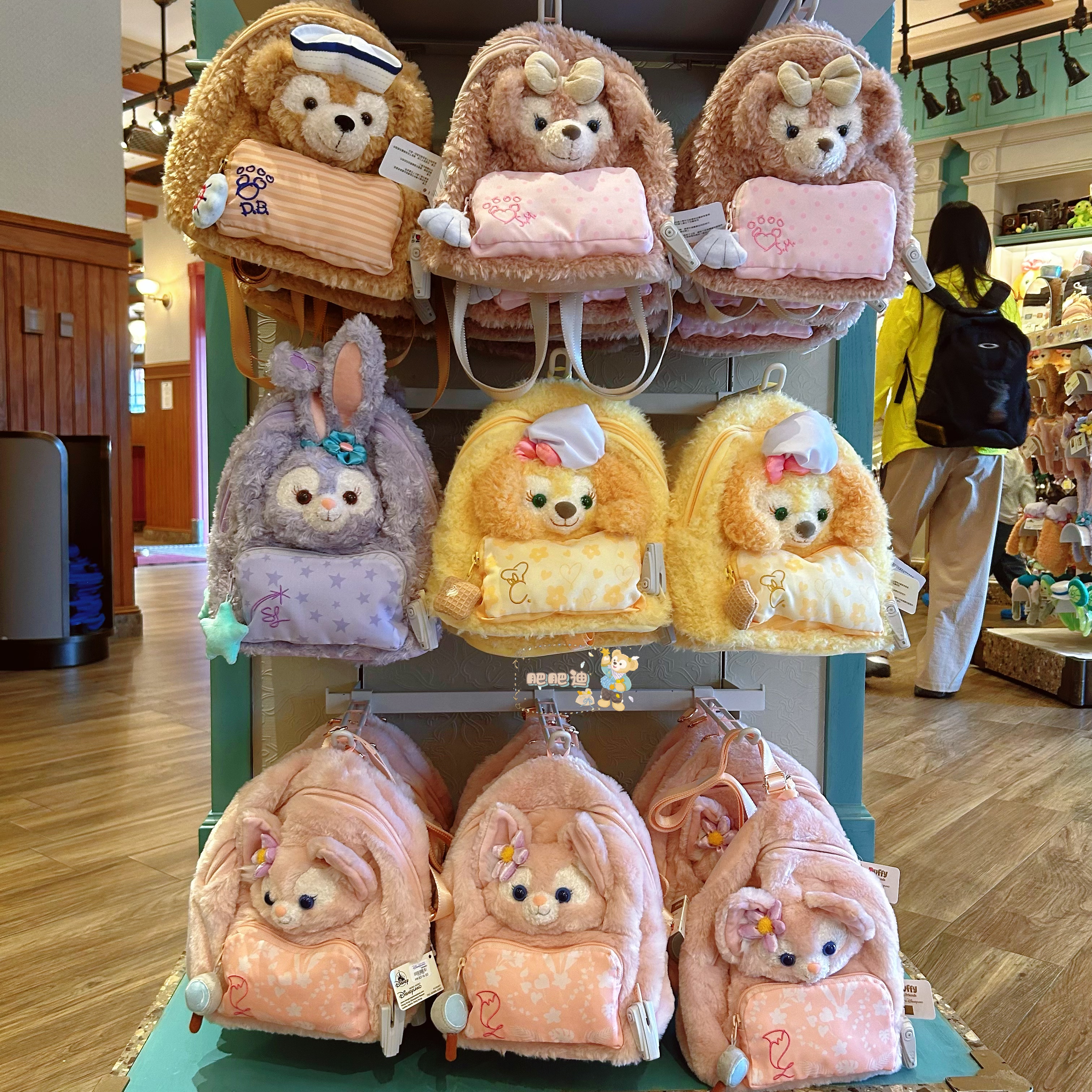 香港迪士尼玲娜贝儿饼饼双肩包星黛露雪莉玫毛绒后背书包