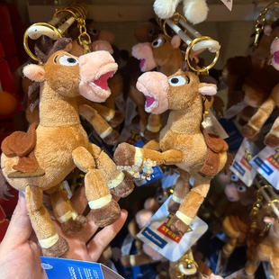 香港迪士尼玩具总动员红心小马毛绒挂件马年公仔钥匙扣